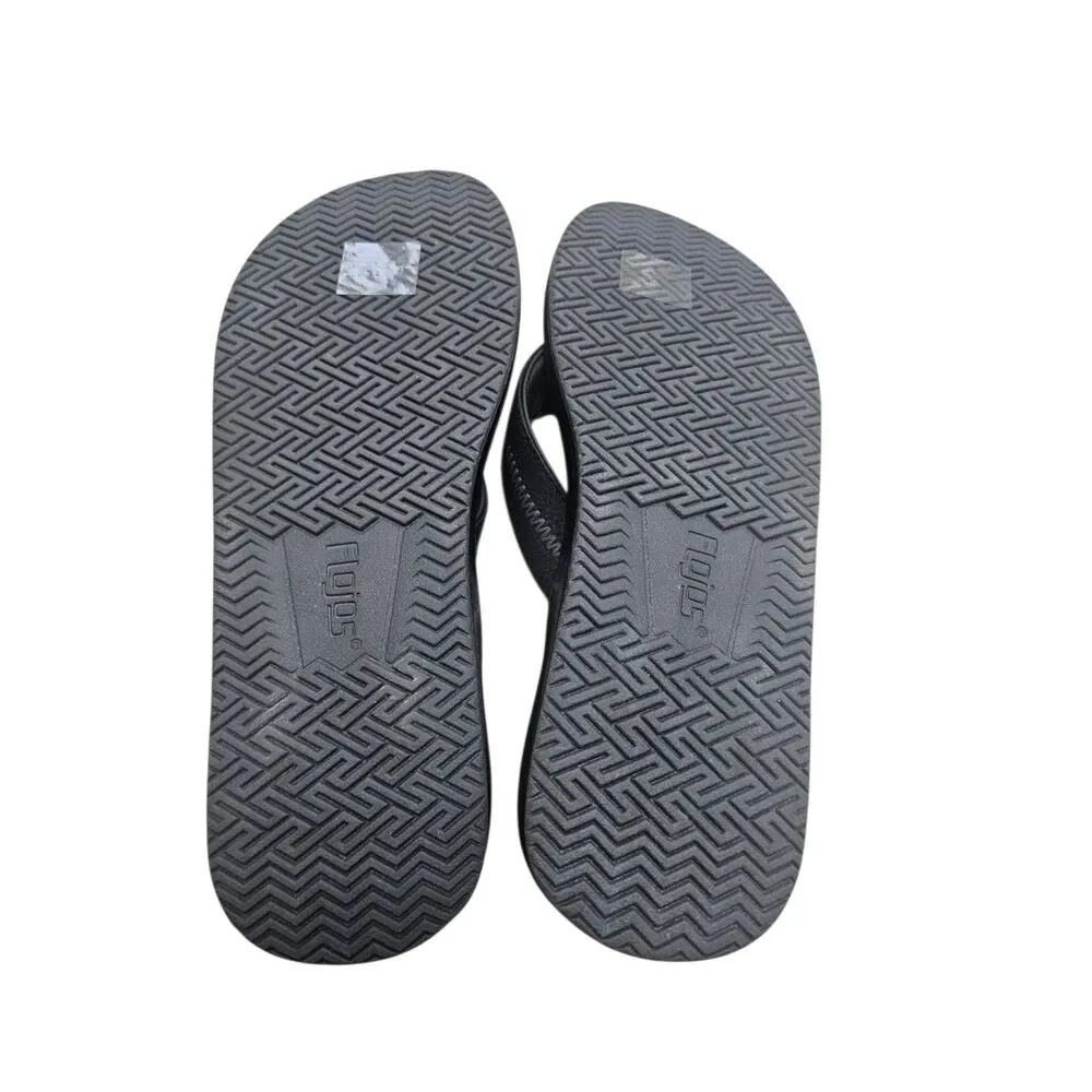 Flojos Men's Flip Flops Black 11